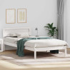Estrutura da Cama Branco 75 x 190 cm Madeira de Pinheiro 1