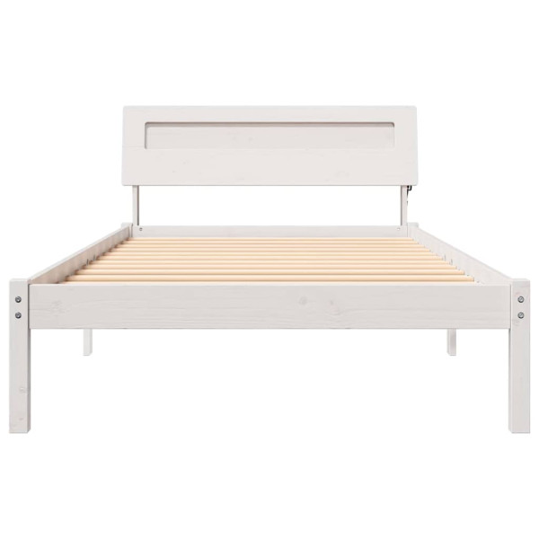 Estructura de cama Blanco 75 x 190 cm Madera de pino M 5