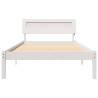 Estrutura da Cama Branco 75 x 190 cm Madeira de Pinheiro 5