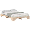 Estructura de cama Marrón 140 x 210 cm Madera 3