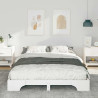Estrutura de cama de chão Branco 140 x 210 cm madeira 5