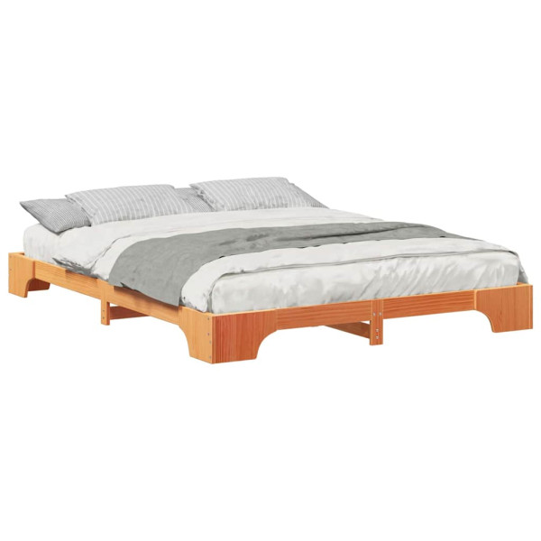 Estructura de cama Marrón 160 x 210 cm Madera maciza M 3