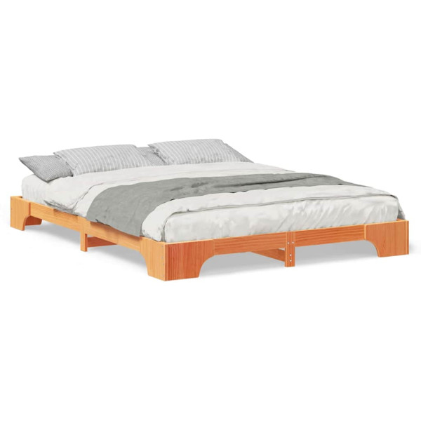 Estructura de cama Marrón 160 x 210 cm Madera maciza M 4