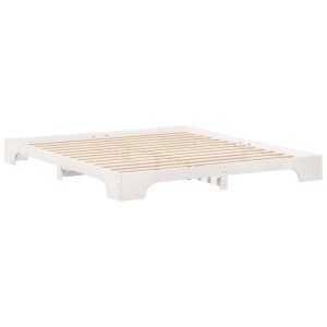 Estructura de cama Blanco 180 x 210 cm Madera maciza de pino H
