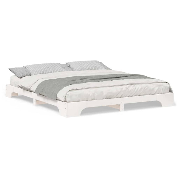 Estructura de cama Blanco 180 x 210 cm Madera maciza de pino M 4