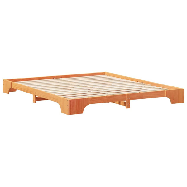 Estrutura de cama de chão Castanho 180 x 210 cm M 2