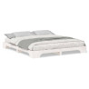 Estrutura de cama de chão Branco 200 x 210 cm madeira 4