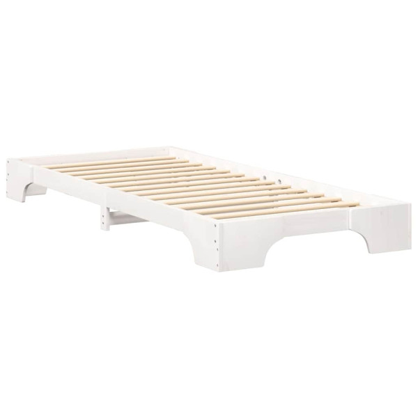Estrutura de cama de chão Branco 80 x 220 cm madeira M 2