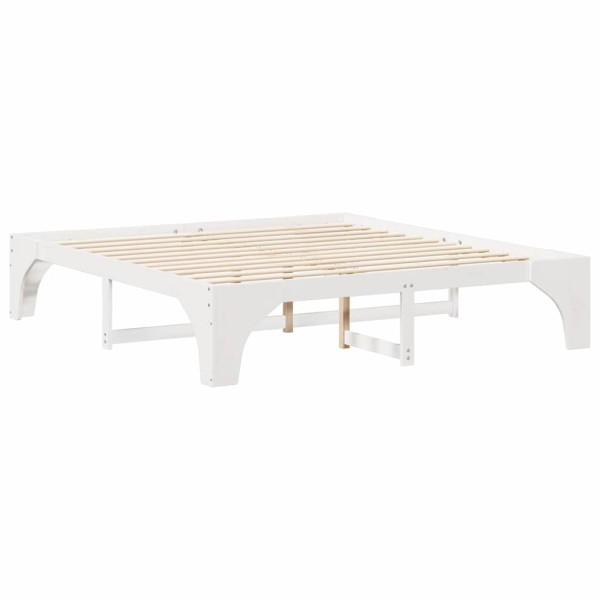 Estructura de cama Blanco 200 x 200 cm Madera maciza de pino M 2