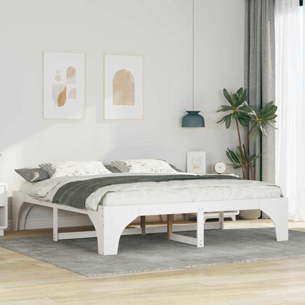 Estructura de cama Blanco 180 x 200 cm Madera maciza de pino D