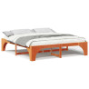 Estructura de cama Marrón 180 x 200 cm Madera maciza de pino 4