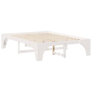 Estructura de cama Blanco 160 x 200 cm Madera maciza de pino H
