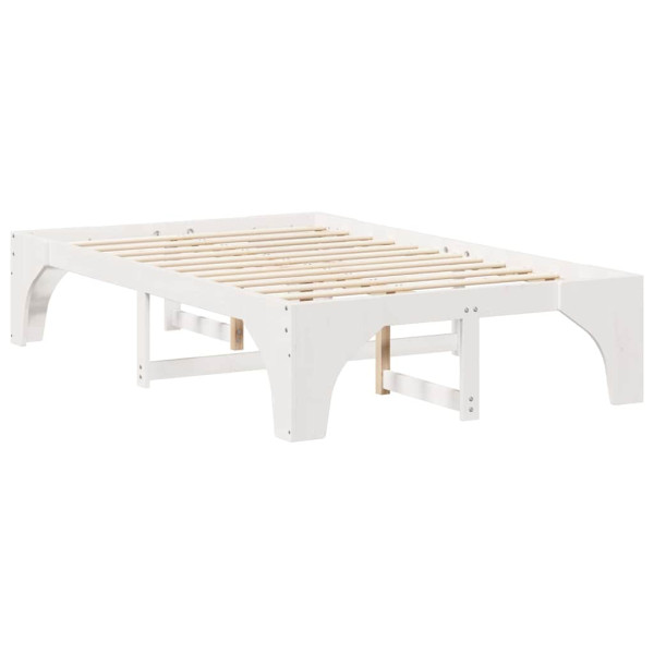Estructura de cama Blanco 135 x 190 cm Madera maciza de pino M 2