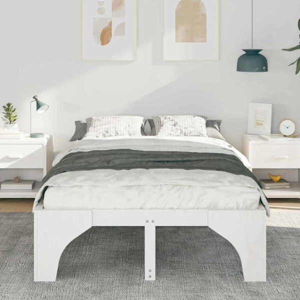 Estrutura de cama de chão com armazenamento Branco 120 x 190 cm M 5