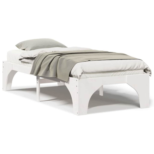 Estructura de cama Blanco 90 x 200 cm Madera maciza de pino M 4