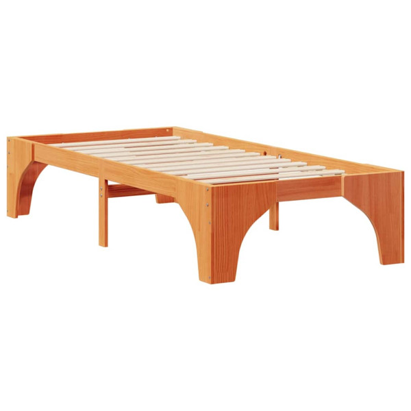 Estructura de cama Marrón 80 x 200 cm Madera maciza de pino M 2