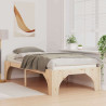 Estructura de cama Marrón 90 x 190 cm Madera maciza de pino 5