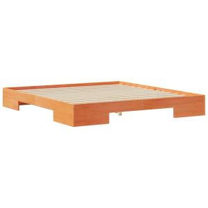 Estructura de cama Marrón 180 x 200 cm Madera maciza de pino H