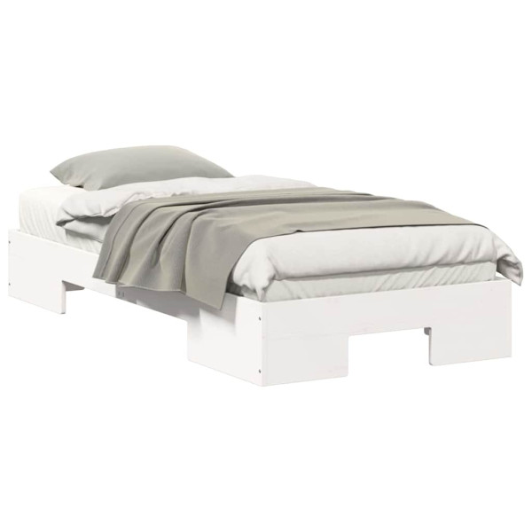 Estrutura de cama de chão com armazenamento Branco 90 x 190 cm M 3