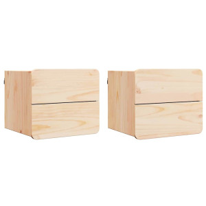Mesa-de-cabeceira com gaveta 2 pcs Castanho 39 x 34 x 33 cm H