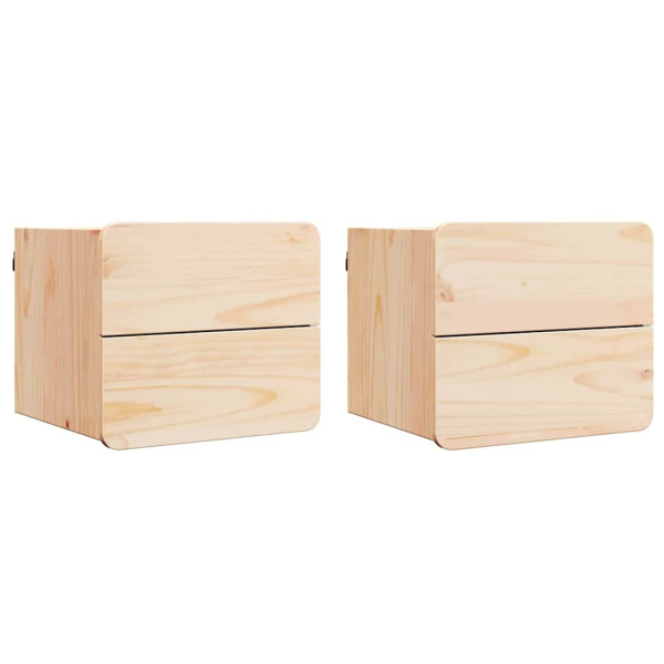 Mesa-de-cabeceira com gaveta 2 pcs Castanho 39 x 34 x 33 cm M 2