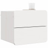 Mesa de Noche 2 pcs Blanco 39 x 34 x 33 cm Pino macizo 3