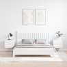 Mesa-de-cabeceira 2 pcs Branco 39 x 34 x 33 cm Pinho maciço 4