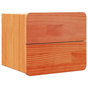 Mesa de Noche Marrón cera 39 x 34 x 33 cm Madera de pino maciza H