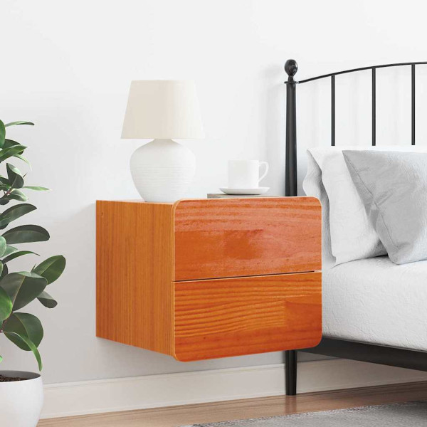 Mesa de Noche Marrón cera 39 x 34 x 33 cm Madera de pino maciza M 4