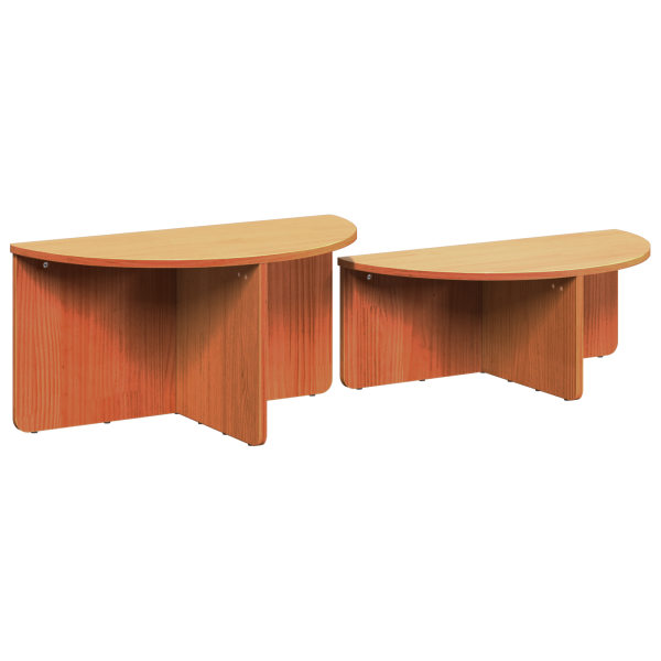 Mesa de Café 2 pcs Marrón cera 79 x 39.5 x 40 cm M 5