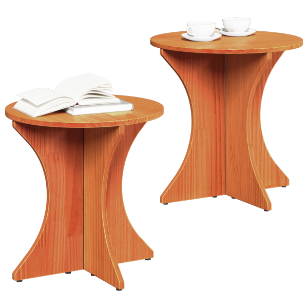 Conjunto de Mesas de Café 2 pcs Castanho 46 x 46 x 47 cm M 3