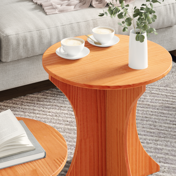 Conjunto de Mesas de Café 2 pcs Marrón 46 x 46 x 47 cm M 4