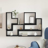 Cubo de Pared Roble negro 96 x 12 x 64 cm Madera contrachapada 4