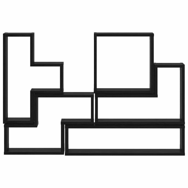 Cubo de Pared Roble negro 96 x 12 x 64 cm Madera contrachapada M 5