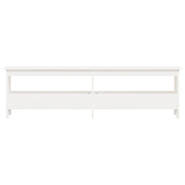 Banco de corredor 160x28x45 cm madeira de pinho maciça branco M 4