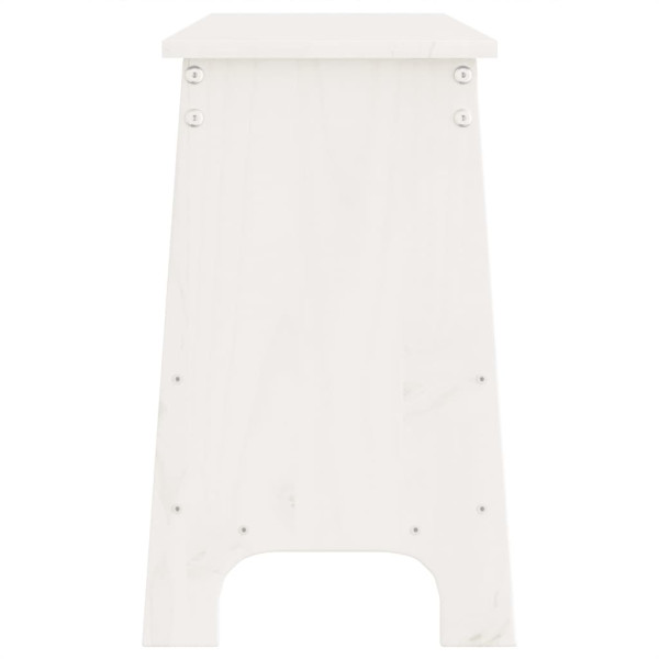Banco de recibidor madera maciza de pino blanco 160x28x45 cm M 5