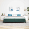Cama box spring con colchón Verde oscuro 200 x 210 cm 5