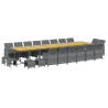 Set de comedor jardín 21 pzas con cojines ratán sintético gris 3