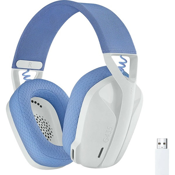 Auriculares Gaming con micrófono Logitech G435 lila/blanco D