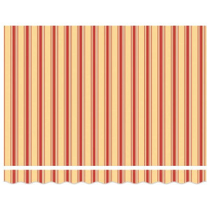 Toldo Retráctil Manual Amarillo y Naranja 350x250 cm H