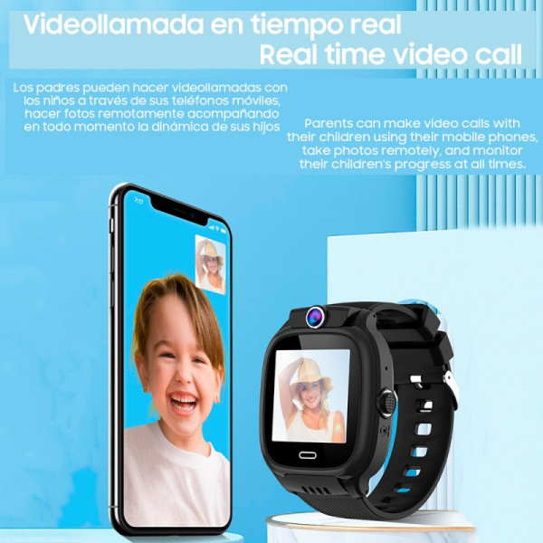 Smartwatch COOL Kids GPS Silicona Azul (Localización, Videollamadas, SIM) M 7