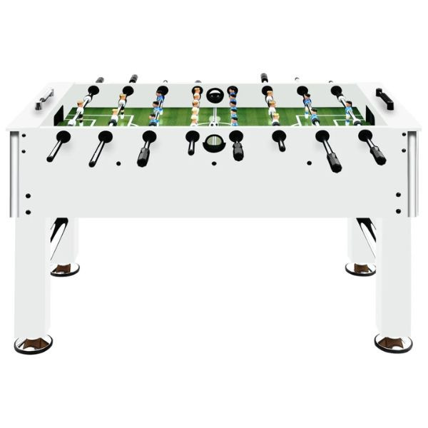 Futbolín de acero blanco 60 kg 140x74.5x87.5 cm M 2