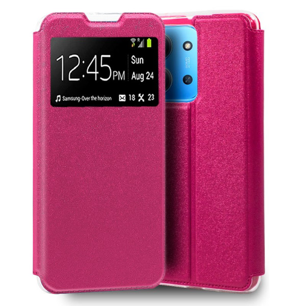 Funda COOL Flip Cover para Xiaomi Redmi 15C Liso Rosa D