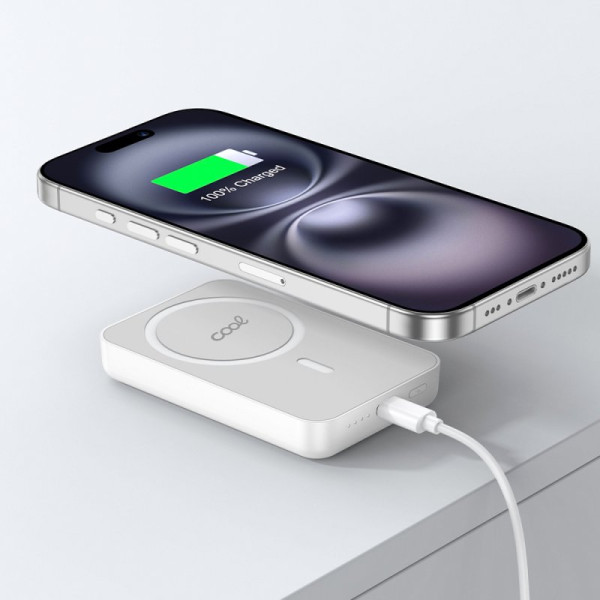 Bateria Externa Universal Power Bank 10.000 mAh Magnética COOL Blanco M 2