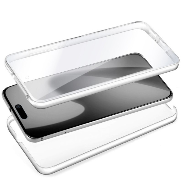 Funda COOL Silicona 3D para iPhone 17 (Transparente Frontal + Trasera) M 2