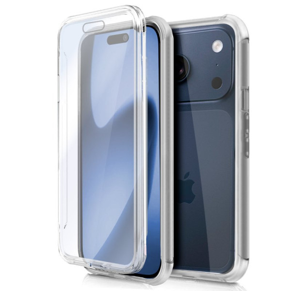 Funda COOL Silicona 3D para iPhone 17 Pro Max (Transparente Frontal + Trasera) D
