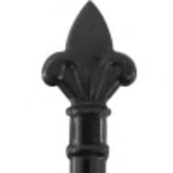 Cancela de valla doble puerta con puntas acero negro 3x2 m M 3