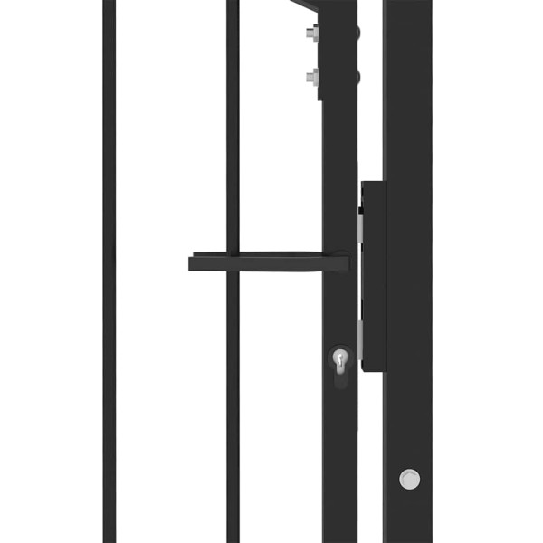 Puerta de cerca con cerradura Negro 100 x 150 cm M 3