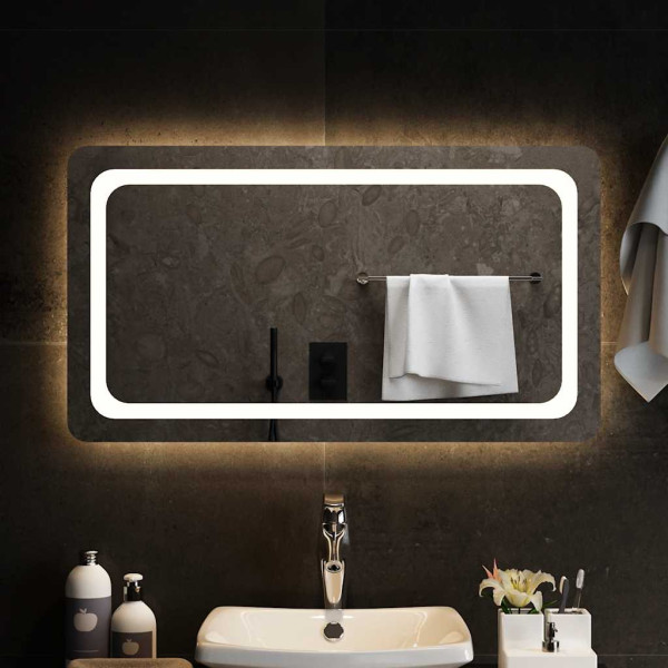 Espejo de baño con LED 90x50 cm D