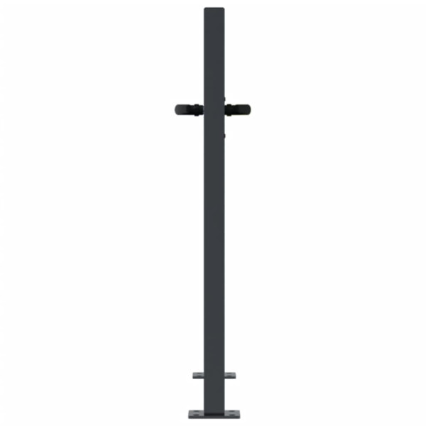 Puerta de jardín acero gris antracita diseño árbol 105x105 cm M 5